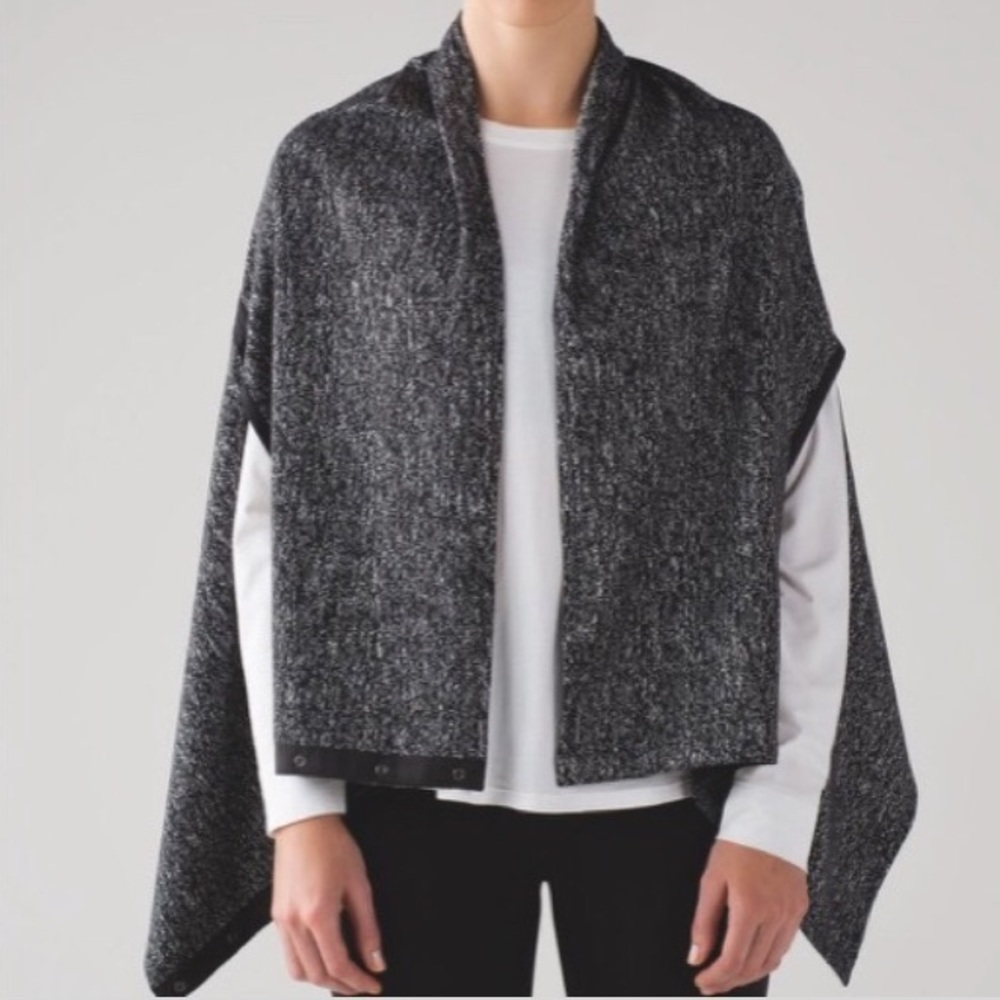 Lululemon Vinyasa heathered blk/gray/wht wrap
